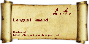 Lengyel Amand névjegykártya